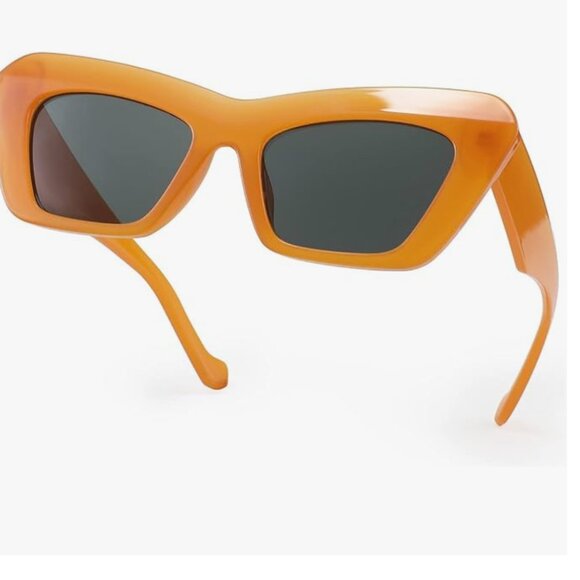 Vintage Cat Eye Square Jelly Colored Sunglasses